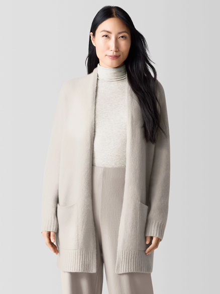 Eileen Fisher cashmere silk long cardigan